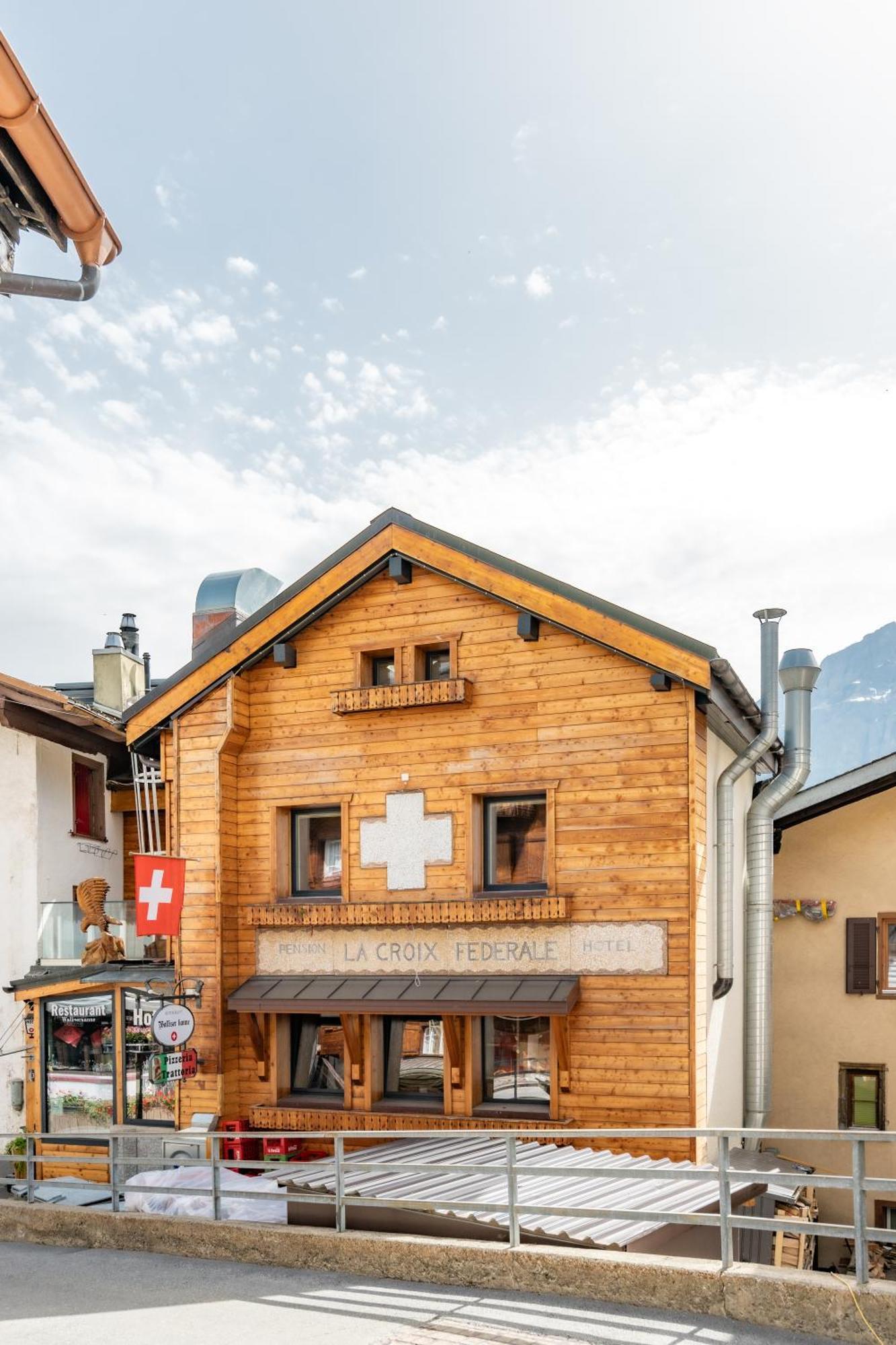 Hotel De La Croix-Federale Leukerbad Bagian luar foto